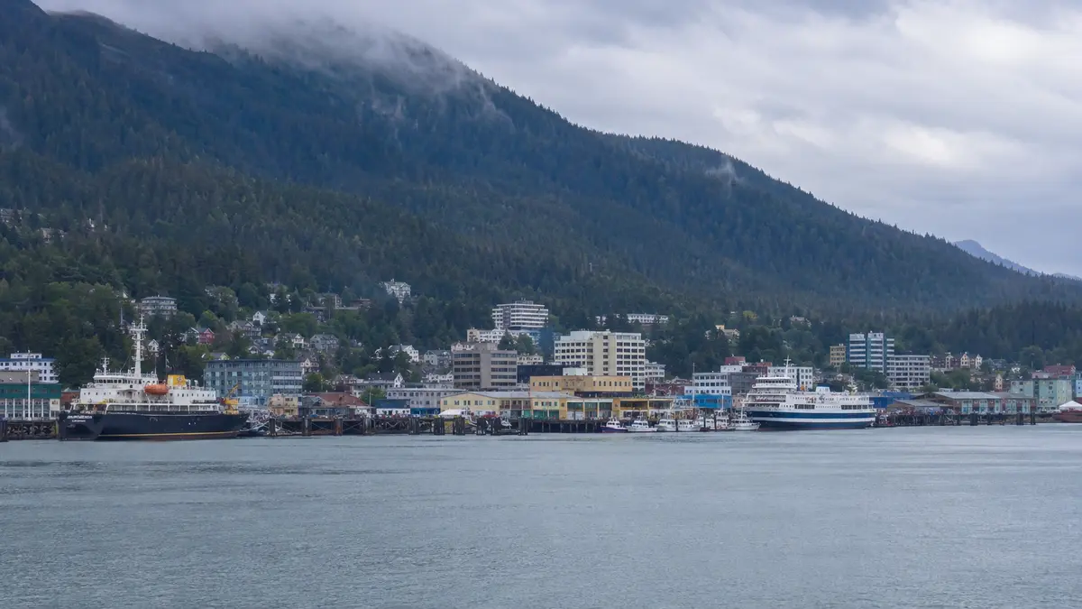 Representative Juneau waterfront across Gastineau Channel.