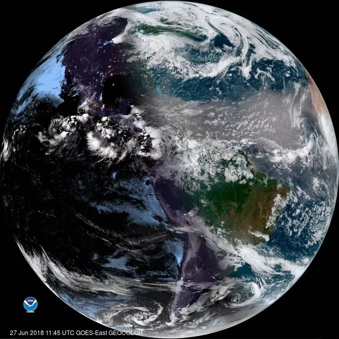 Representative subject image for GOES Image Viewer in Americas and surrounding oceans.