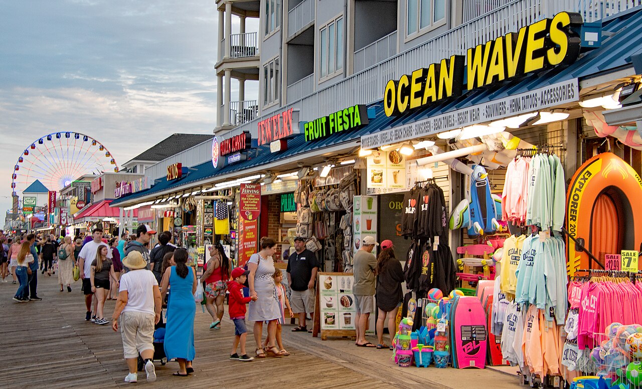 Ocean City Boardwalk subject photograph representing the camera location or featured view in Ocean City, Maryland.